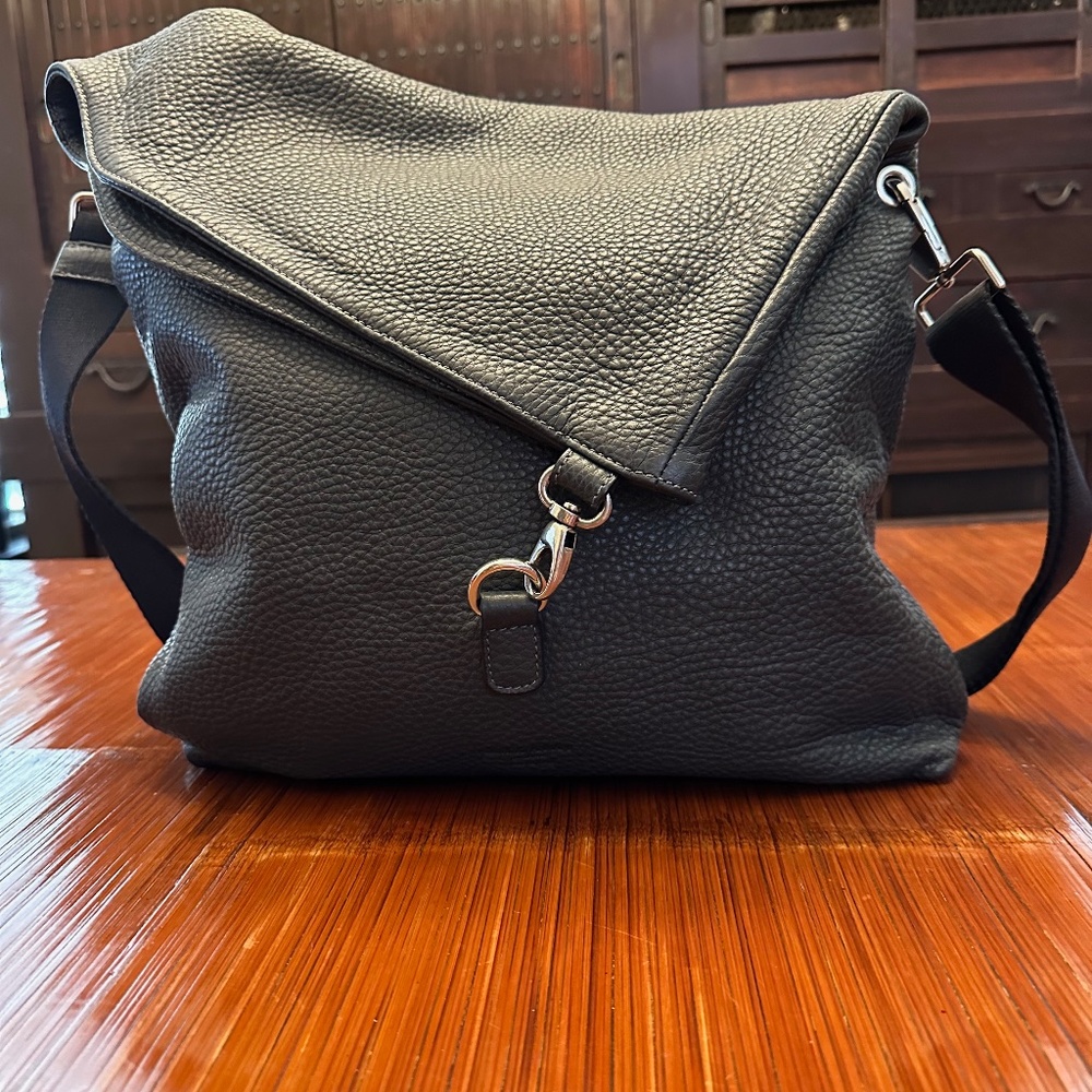 Giorgio Armani Sling Crossbody Tumbled Leather